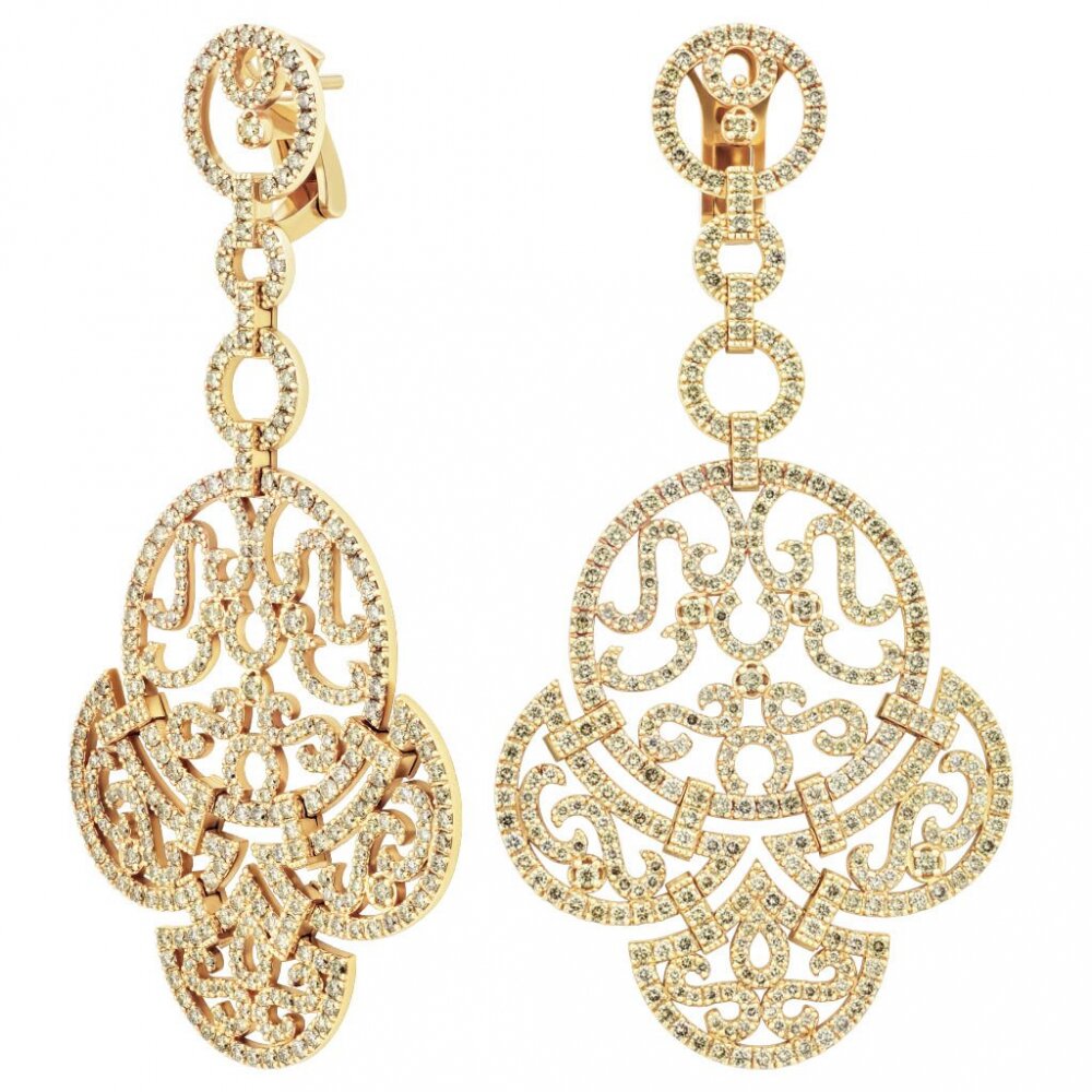 Серьги из золота 585 пробы 270256