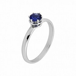 Кольцо с сапфиром из белого золота 585 пробы 170225