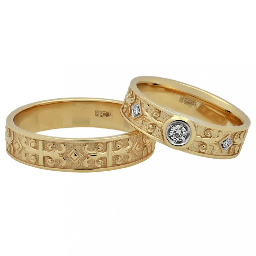 Золотое обручальное кольцо 585 пробы 120176