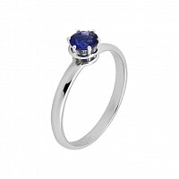 Кольцо с сапфиром из белого золота 585 пробы 170225